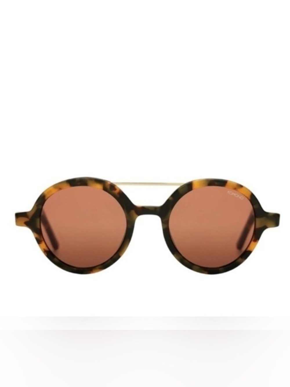 KOMONO The Vivien Tortoise Demi Sunglasses NEW brown round UV400